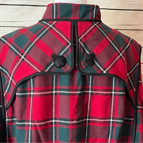 Pendleton Plaid Wool Capelet Poncho Jacket Size XL - Picture 7 of 13